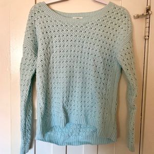 Teal Old Navy Woven Sweater